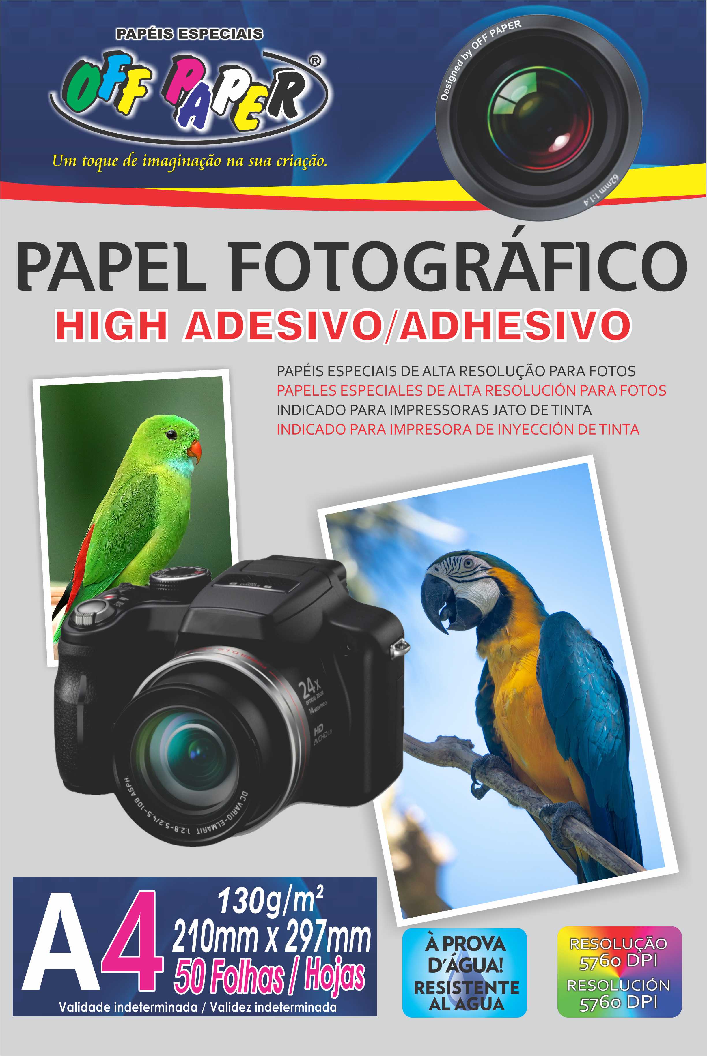 Papel Fotográfico High Adesivo A4 – 50 Folhas