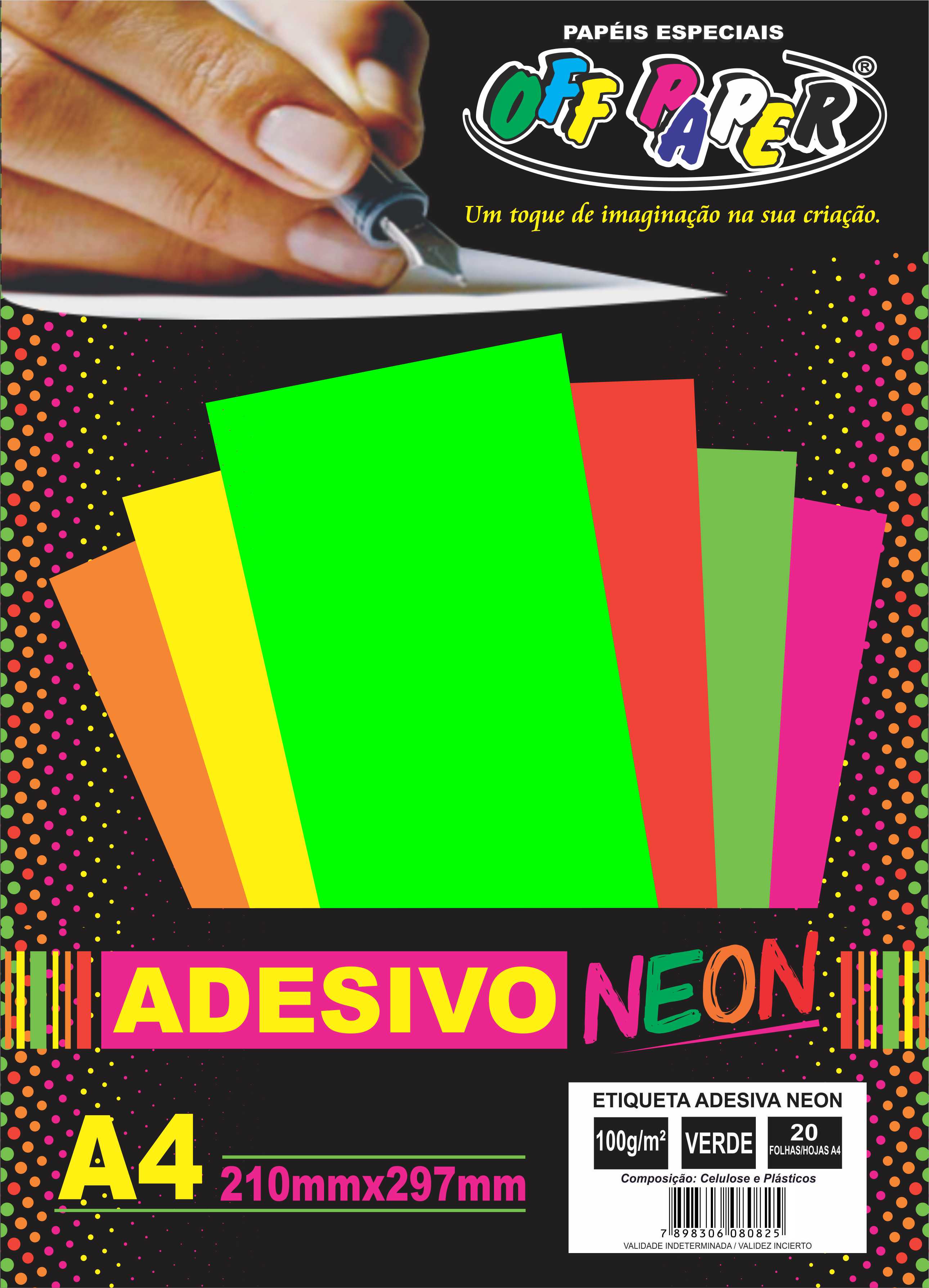 Adhesivo Neón A4