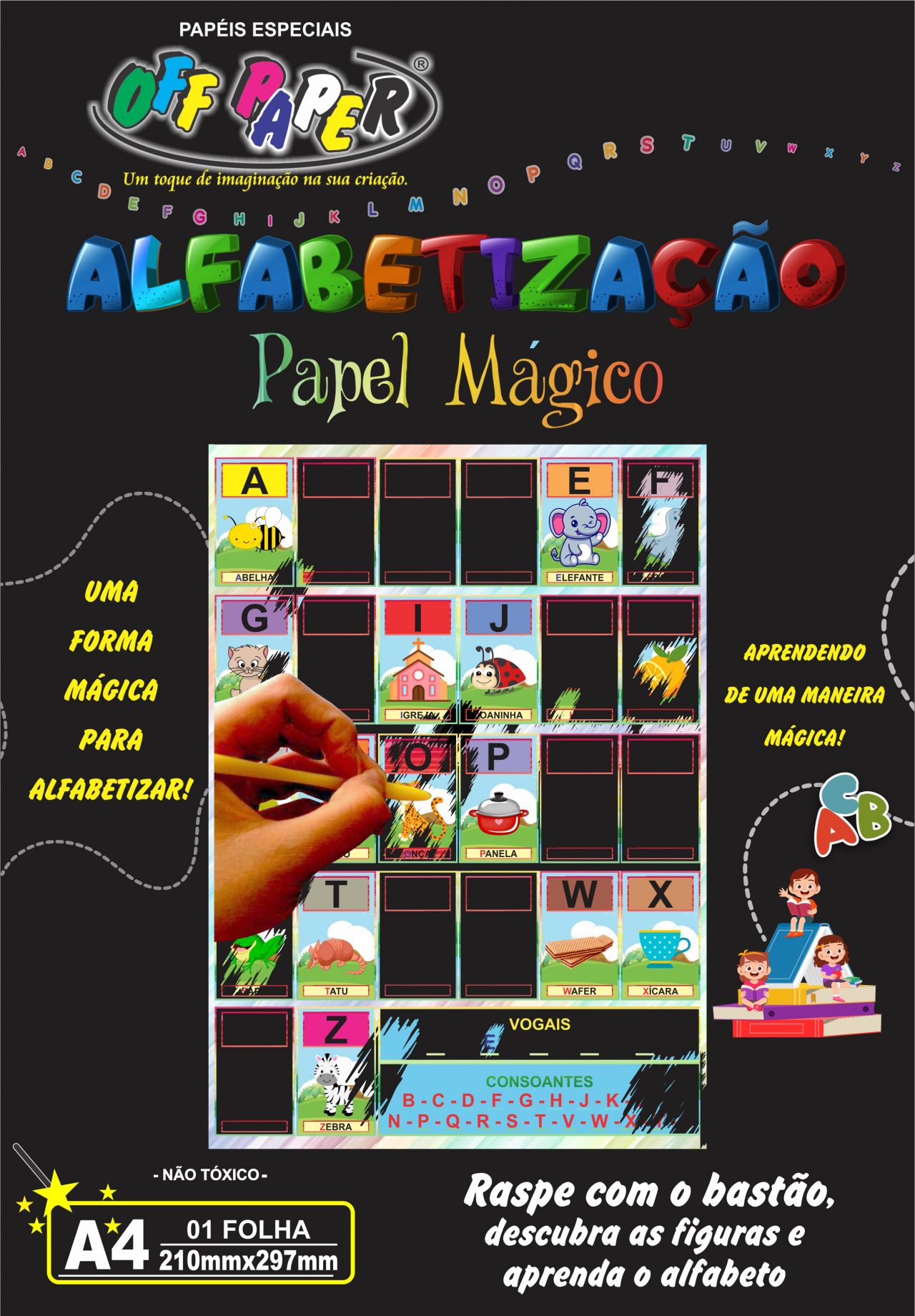 Papel Mágico Alfabetização Off Paper Papéis Especiais 2229