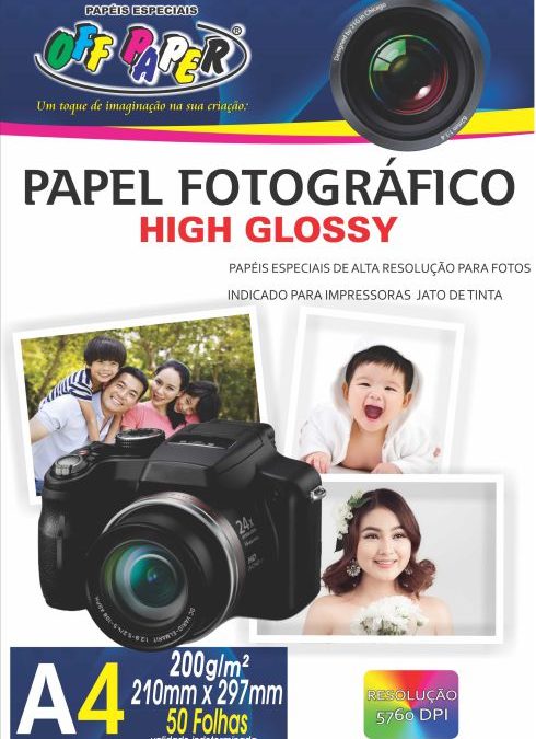 Papel Fotográfico High Glossy A4 – 50 Folhas