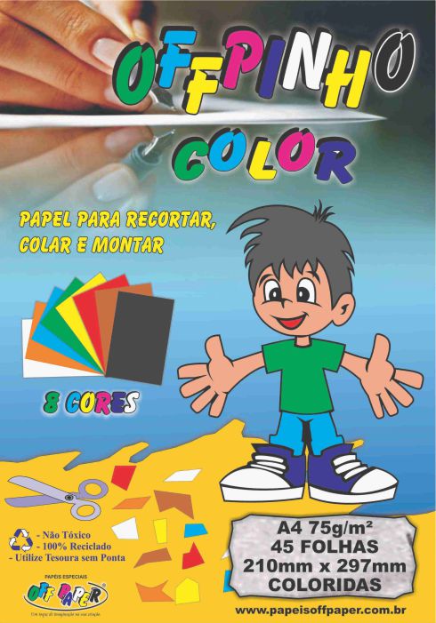 Papel Offpinho Color 75 – A4 com 45 folhas