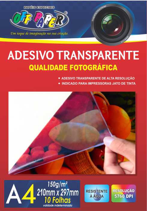 Papel Adesivo Transparente