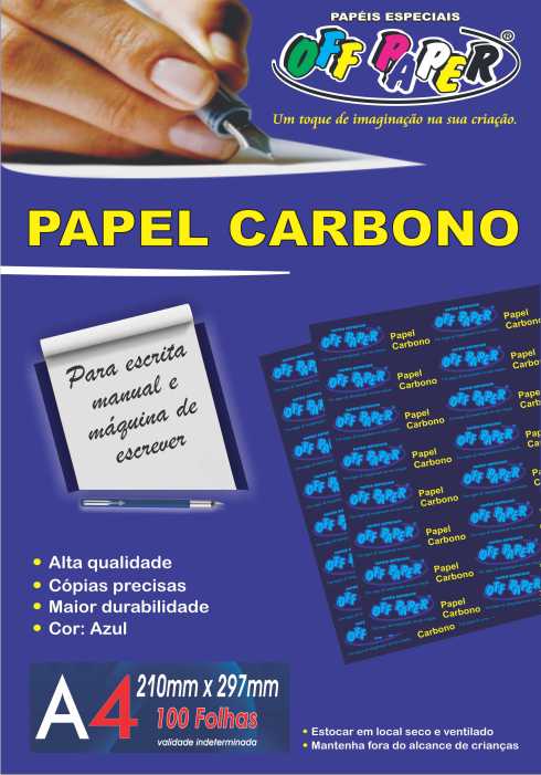 Papel Carbono – A4 com 100 Folhas