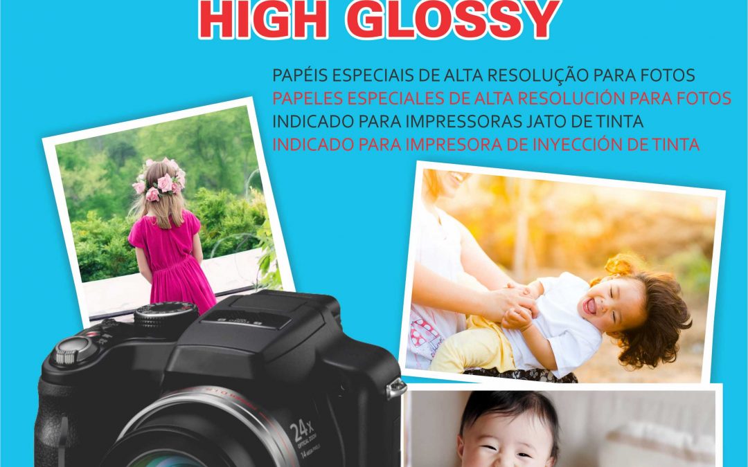 Papel Fotográfico High Glossy 240g- A4 com 50 Folhas