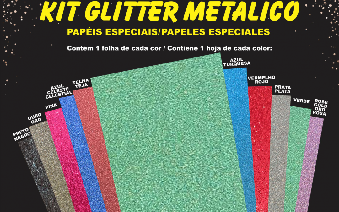 Kit Glitter Metálico 250g/m²