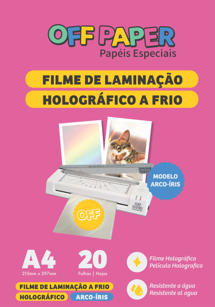 Filme de Laminação Holográfico a Frio - Arco-íris