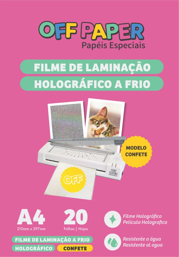 Filme de Laminação Holográfico a Frio - Confete