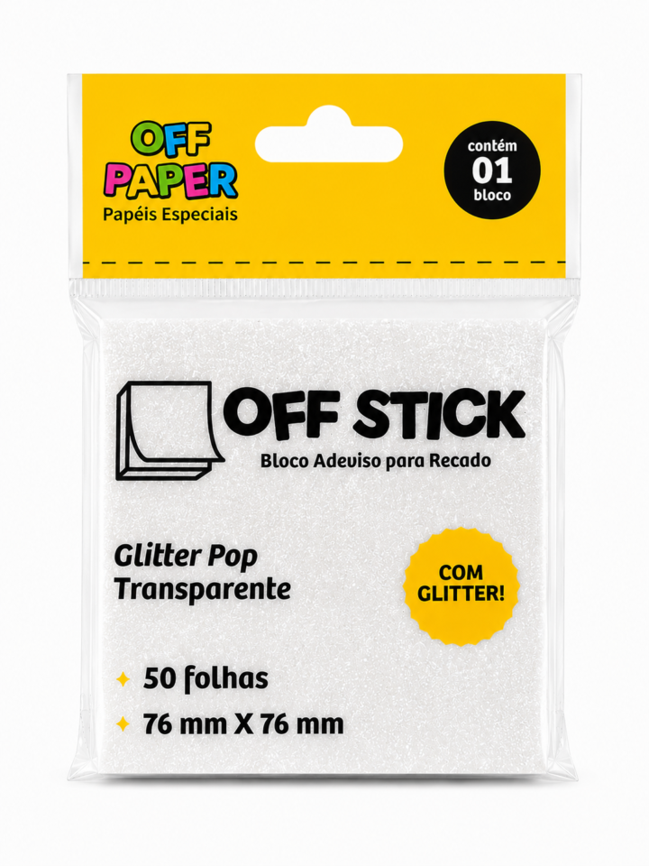 Off Stick Glitter Pop Social Tranparente